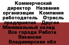 Коммерческий директор › Название организации ­ Компания-работодатель › Отрасль предприятия ­ Другое › Минимальный оклад ­ 1 - Все города Работа » Вакансии   . Владимирская обл.,Вязниковский р-н